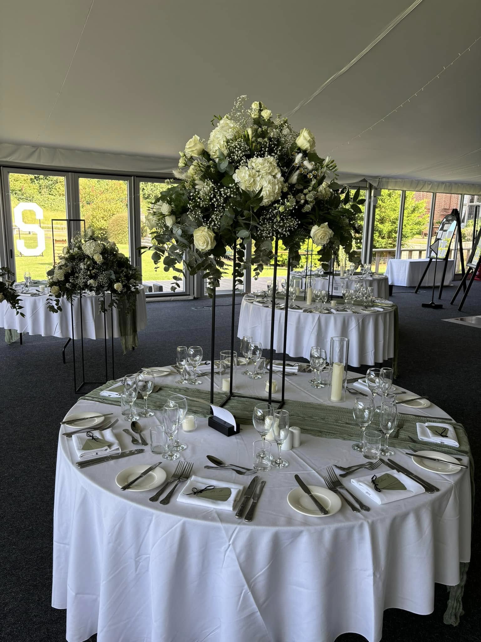 Wedding table centrepiece Kent
